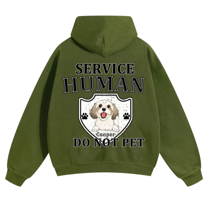 Service Human, Do Not Pet 10- Personalized Custom Unisex Soild Color Hoodies wearishow
