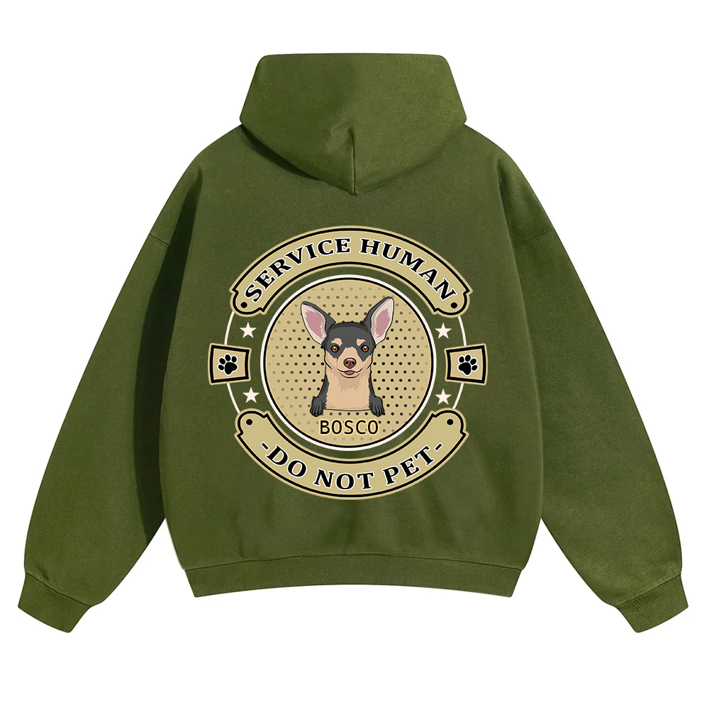 Service Human, Do Not Pet 14 - Personalized Custom Unisex Soild Color Hoodies wearishow