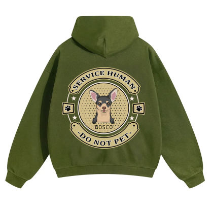 Service Human, Do Not Pet 14 - Personalized Custom Unisex Soild Color Hoodies wearishow