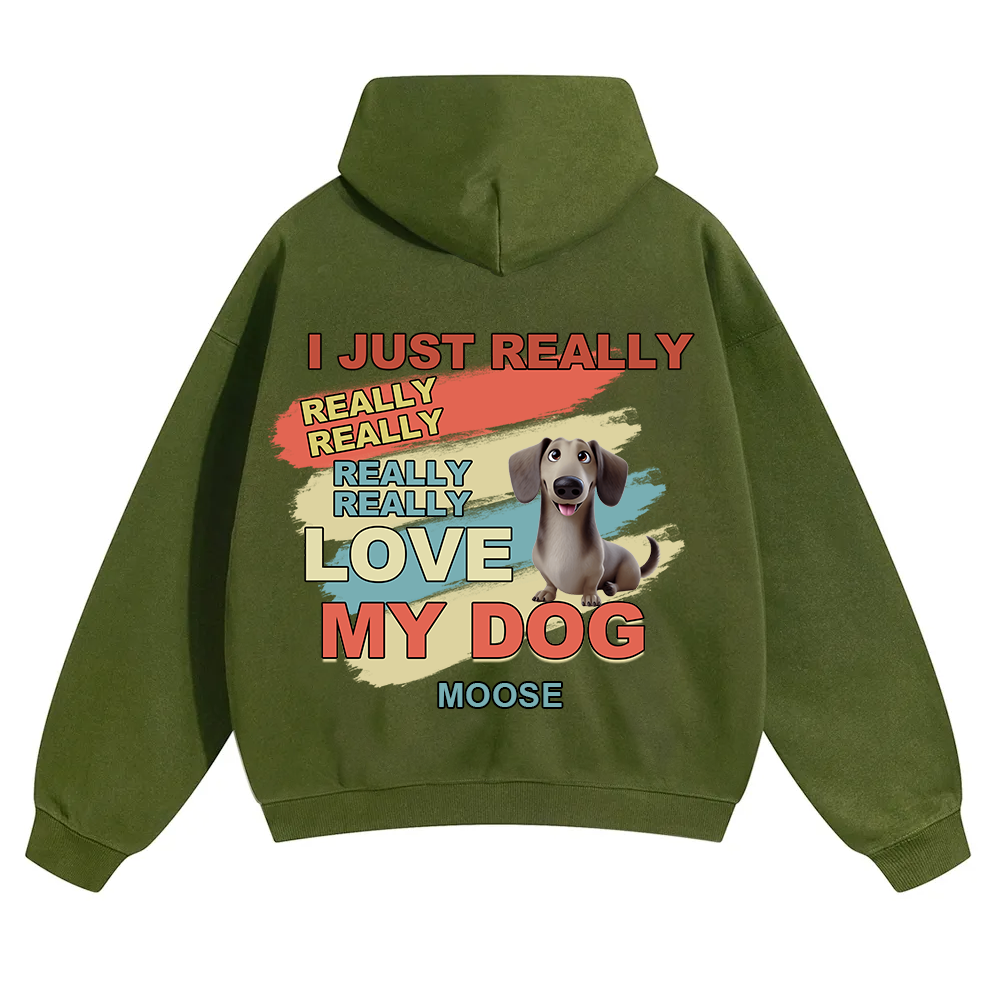 I Just Really Love My Dogs - Personalized Custom Unisex Soild Color Hoodies wearishow