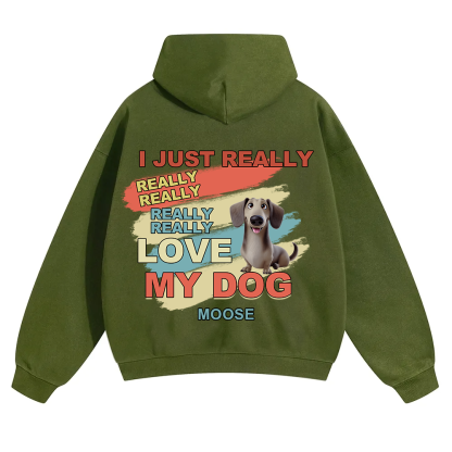 I Just Really Love My Dogs - Personalized Custom Unisex Soild Color Hoodies wearishow