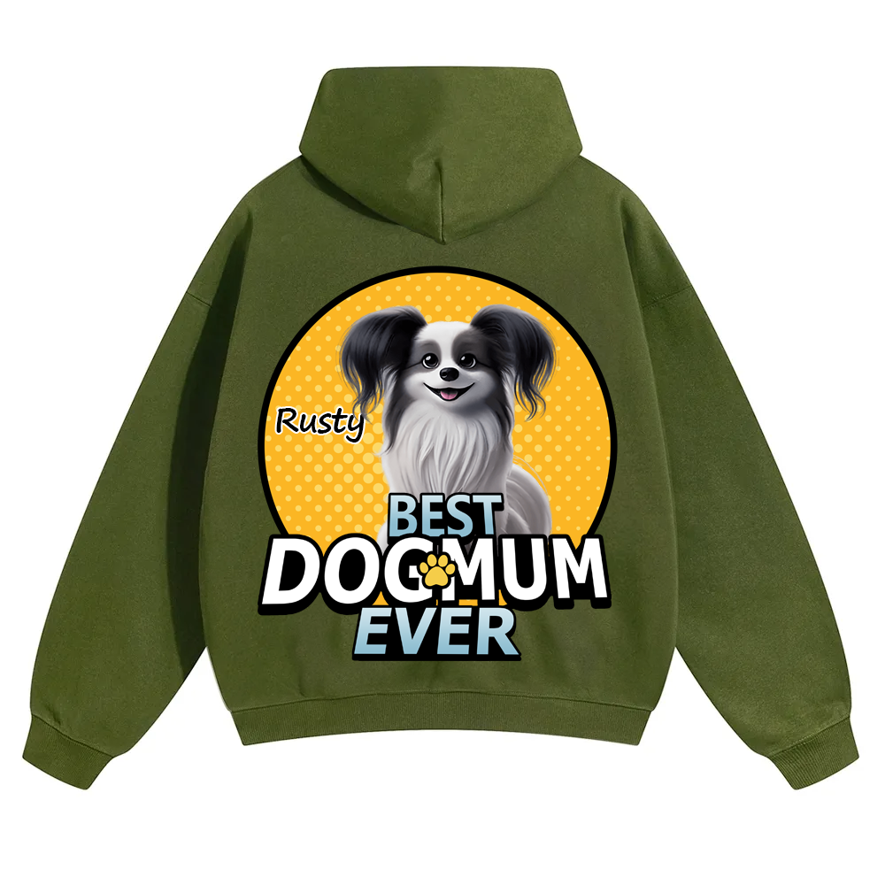 Best Dog Mom For Furry Kid - Personalized Custom Unisex Soild Color Hoodies wearishow