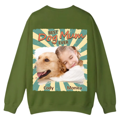 Retro Funny Dog Shirt Photo - Personalized Custom Unisex Casual Crewneck Sweatshirt wearishow