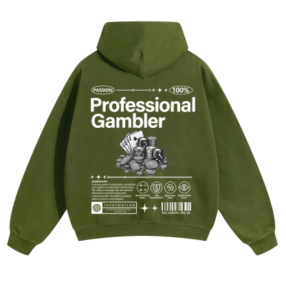 Professional Gambler Unisex Solid Color Hoodie wearishow