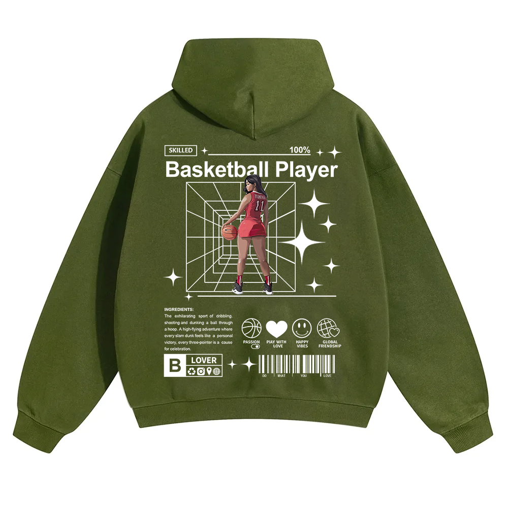 Basketball Player Unisex Solid Color Hoodie wearishow