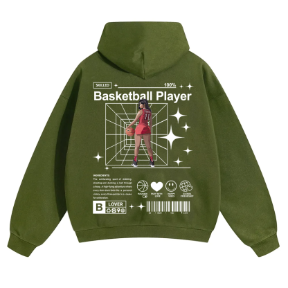 Basketball Player Unisex Solid Color Hoodie wearishow