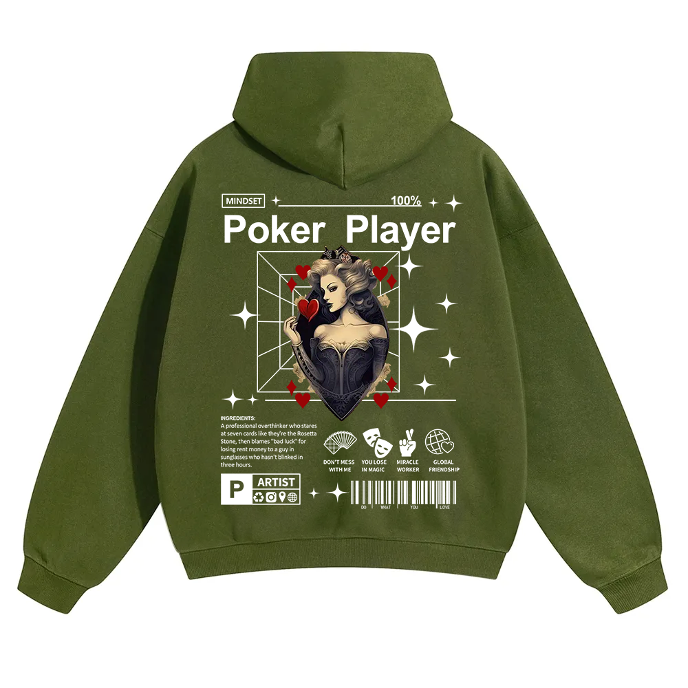 Poker Player Unisex Solid Color Hoodie wearishow