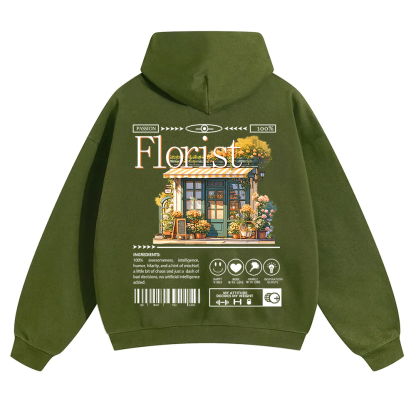 Florist Unisex Solid Color Hoodie wearishow