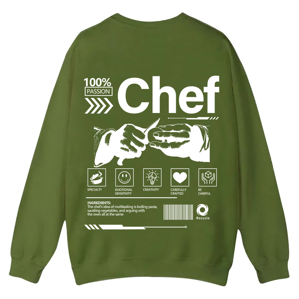Chef Casual Crewneck Sweatshirt wearishow