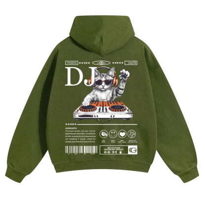 DJ Unisex Solid Color Hoodie wearishow