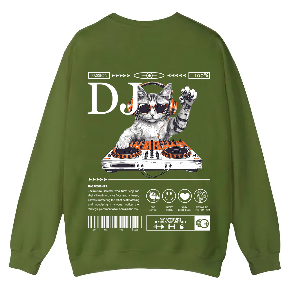 DJ Casual Crewneck Sweatshirt wearishow