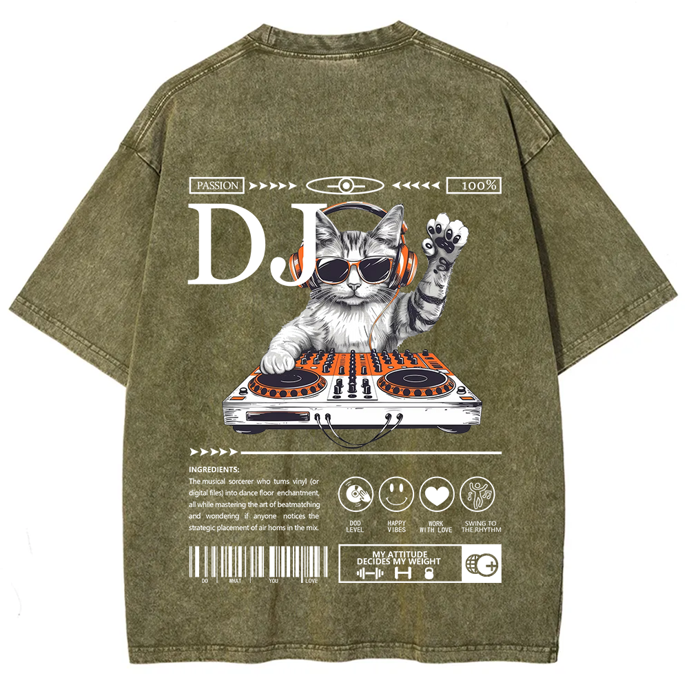 DJ Unisex Fit Washed T-Shirt