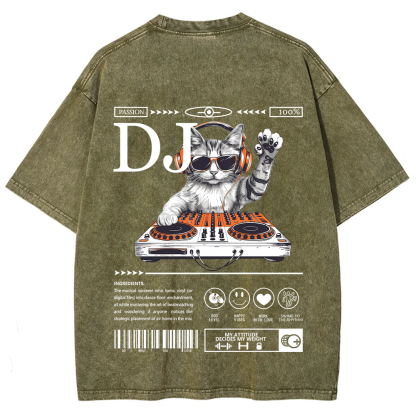 DJ Unisex Fit Washed T-Shirt