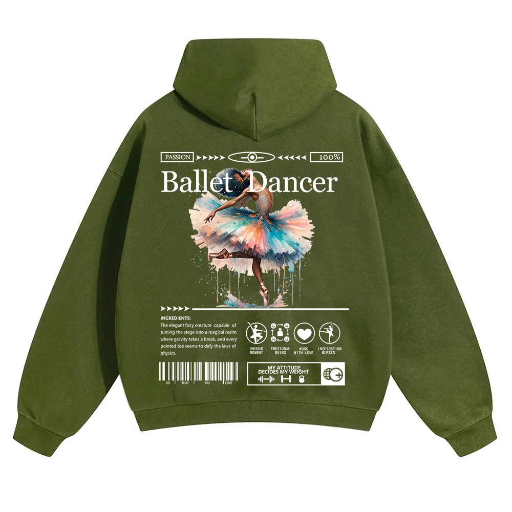 Ballet Dancer Unisex Solid Color Hoodie wearishow