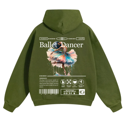 Ballet Dancer Unisex Solid Color Hoodie wearishow