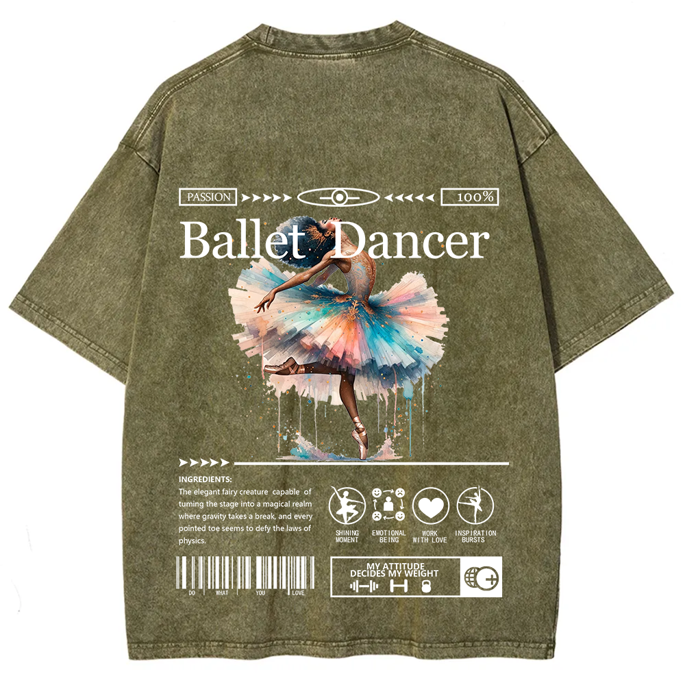 Ballet Dancer Unisex Fit Washed T-Shirt