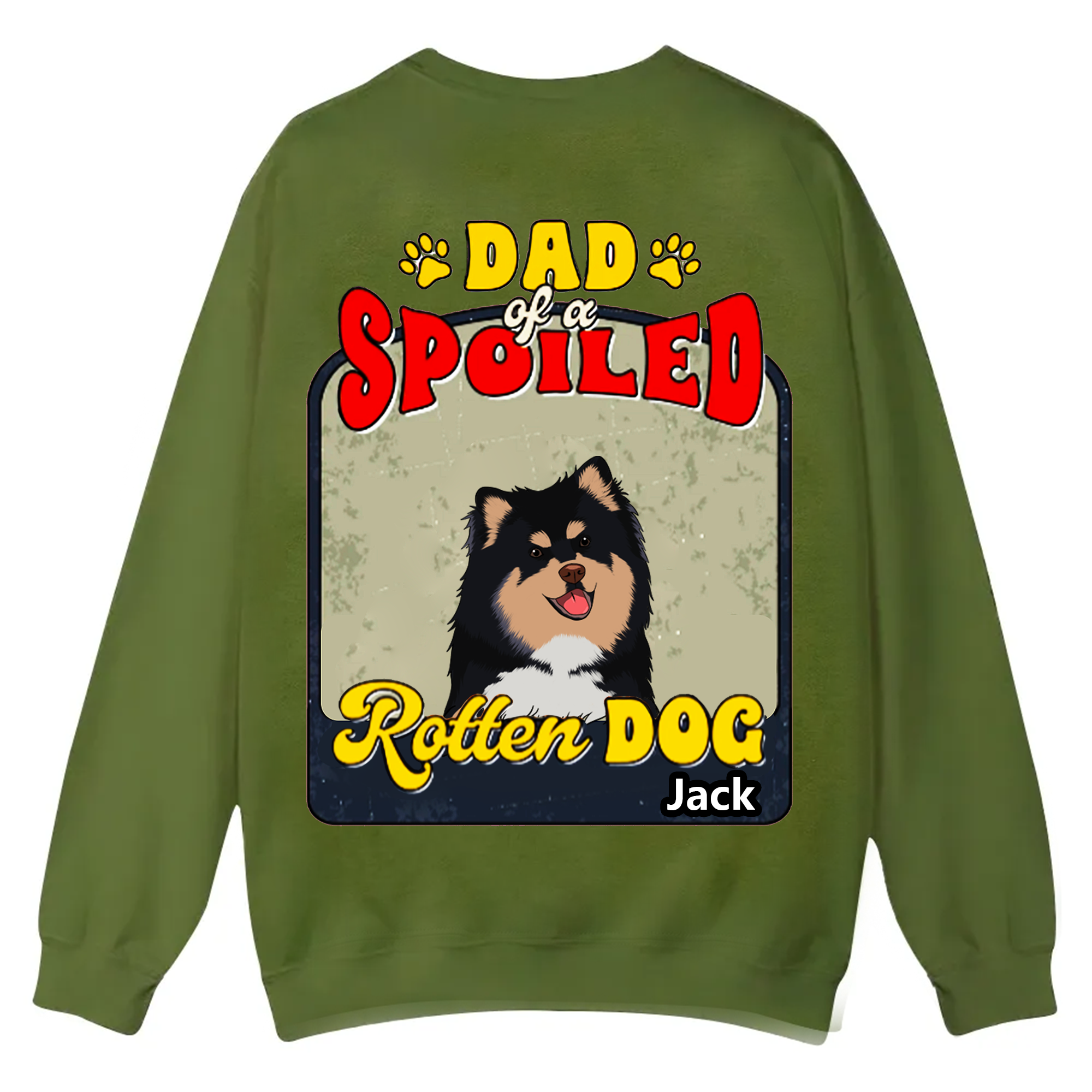 Spoiled Rotten Dog Named - Personalized Custom Unisex Casual Crewneck Sweatshirt