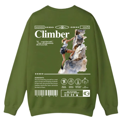 Climber Casual Crewneck Sweatshirt wearishow