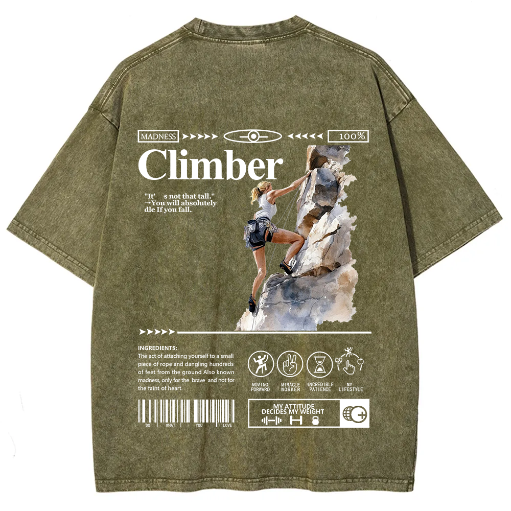 Climber Unisex Fit Washed T-Shirt