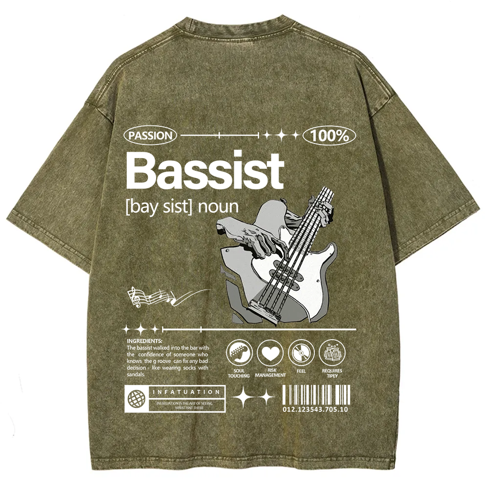 Bassist Unisex Fit Washed T-Shirt