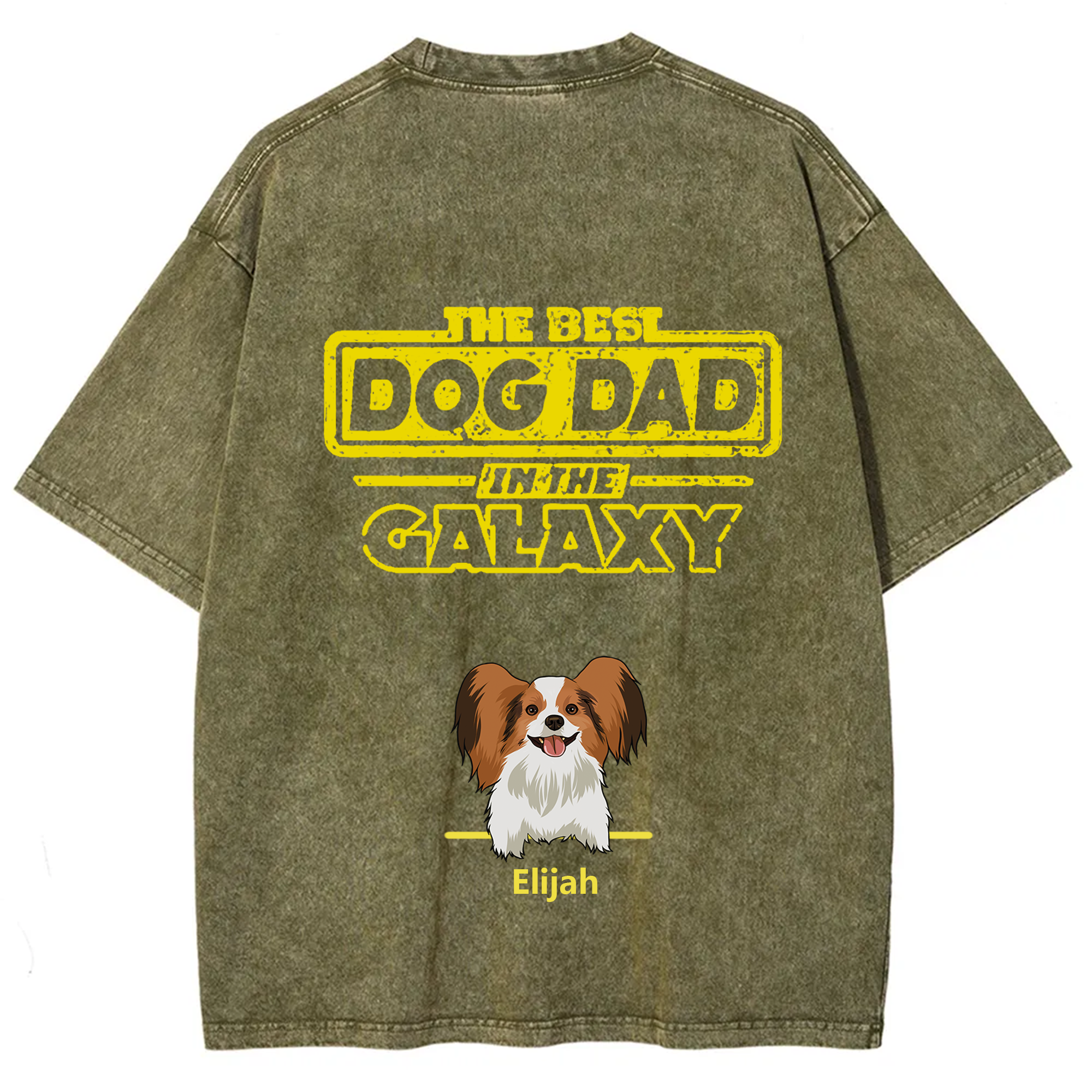 The Best Dog Dad In The Galaxy - Personalized Custom Unisex T-shirt