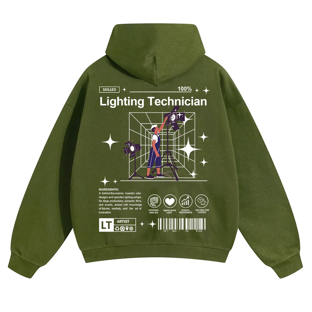 Lighting Technician Unisex Solid Color Hoodie wearishow