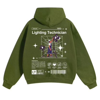 Lighting Technician Unisex Solid Color Hoodie wearishow