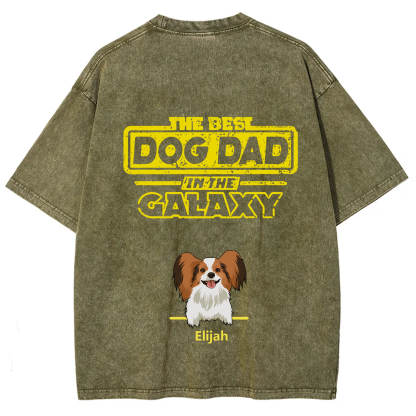 The Best Dog Dad In The Galaxy - Personalized Custom Unisex T-shirt