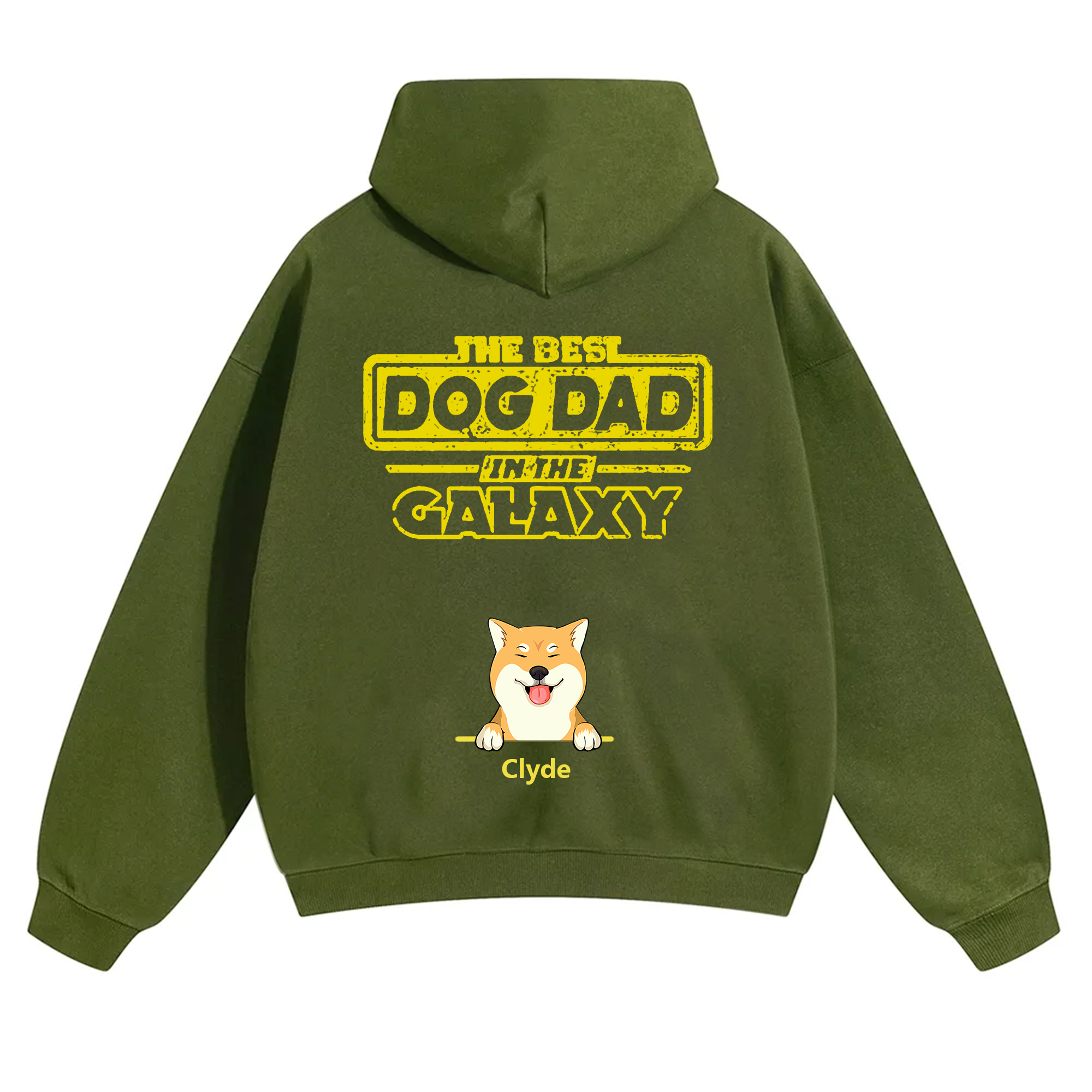 The Best Dog Dad In The Galaxy - Personalized Custom Unisex Hoodie