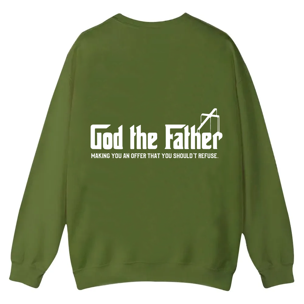 God The Father Christian Casual Crewneck Sweatshirt wearishow