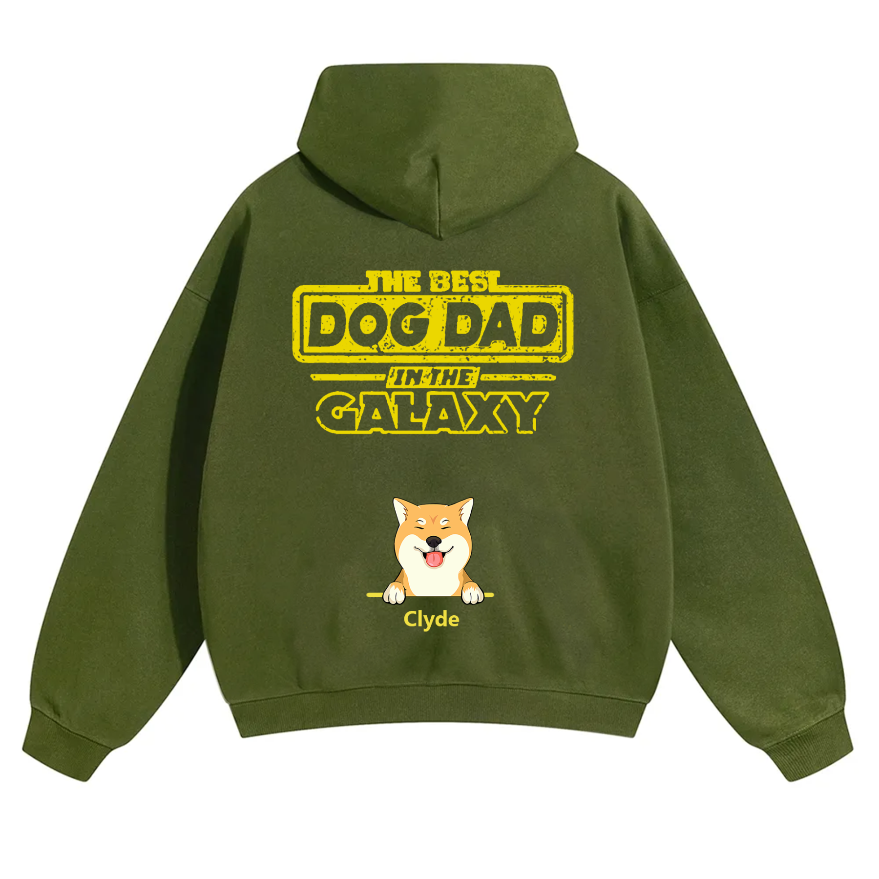 The Best Dog Dad In The Galaxy - Personalized Custom Unisex Hoodie