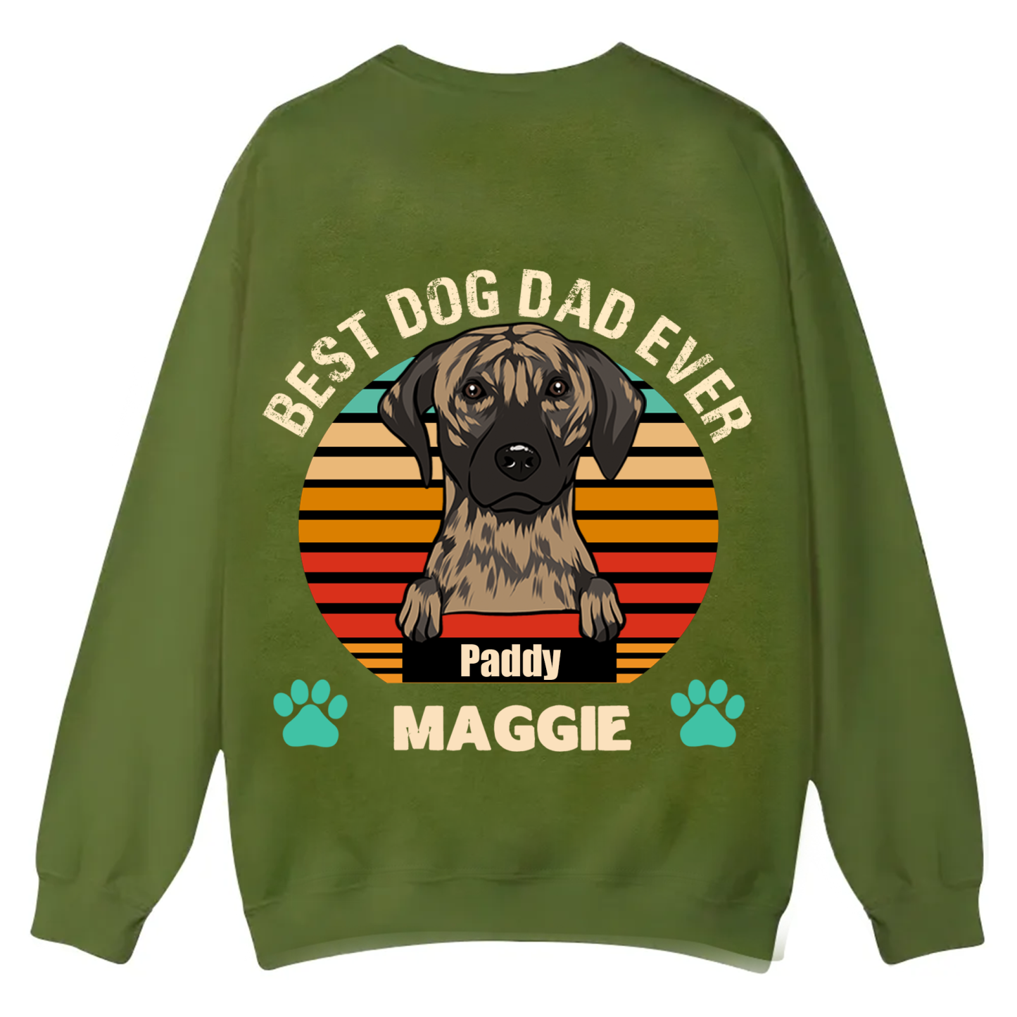 Best Dog Mom and Dad Ever - Personalized Custom Unisex Casual Crewneck Sweatshirt