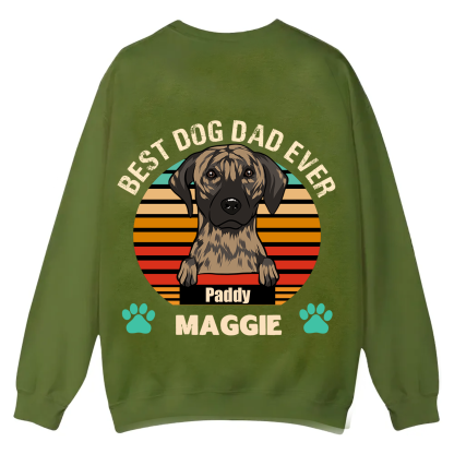 Best Dog Mom and Dad Ever - Personalized Custom Unisex Casual Crewneck Sweatshirt