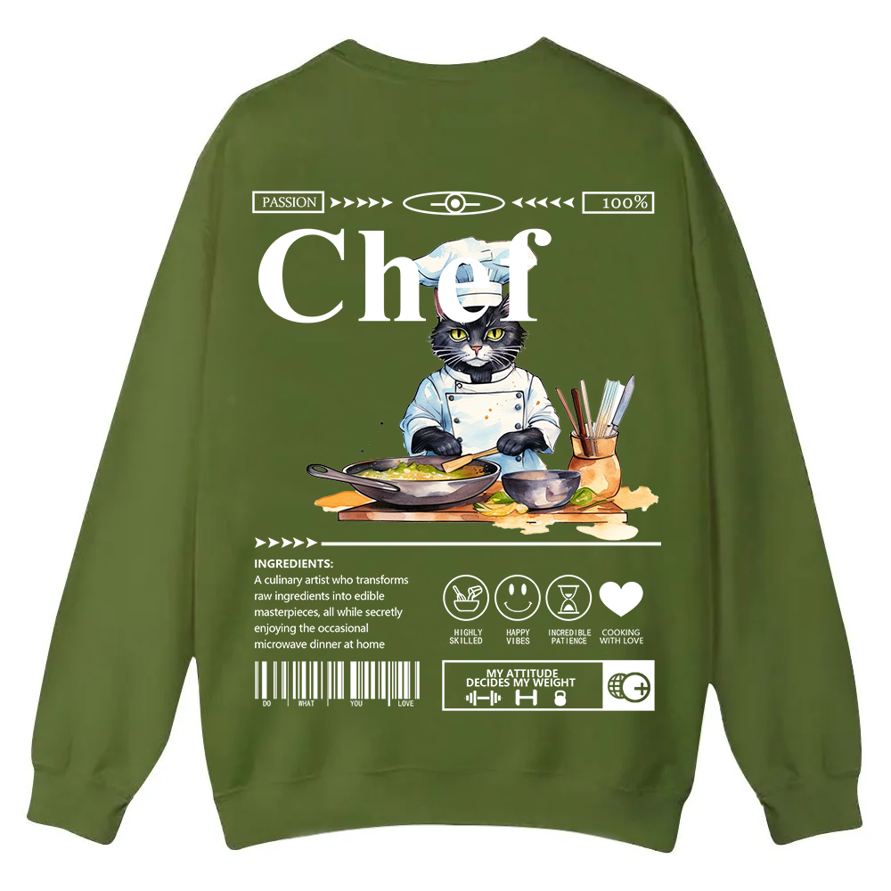 Chef Casual Crewneck Sweatshirt wearishow