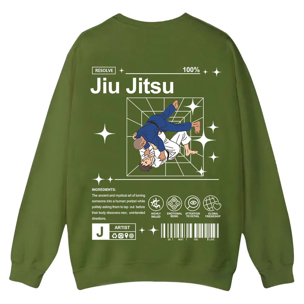 Jiu Jitsu Casual Crewneck Sweatshirt wearishow