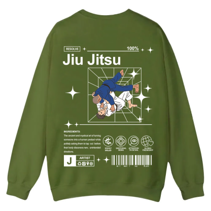 Jiu Jitsu Casual Crewneck Sweatshirt wearishow