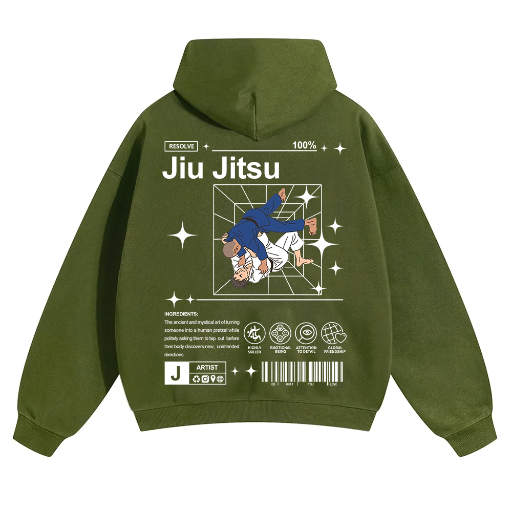 Jiu Jitsu Unisex Solid Color Hoodie wearishow