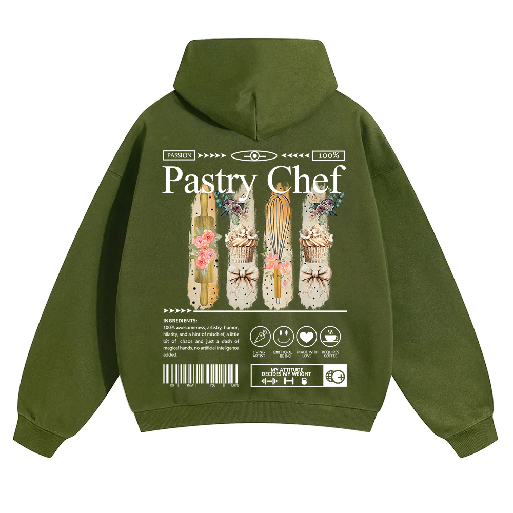 Pastry Chef Unisex Solid Color Hoodie wearishow