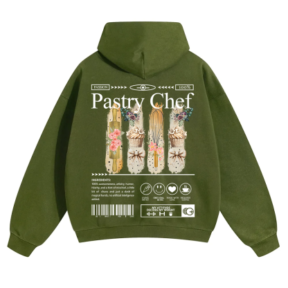 Pastry Chef Unisex Solid Color Hoodie wearishow