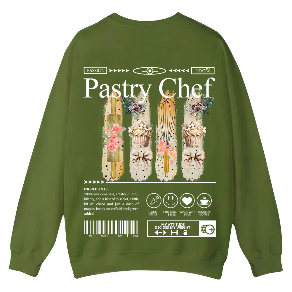 Pastry Chef Casual Crewneck Sweatshirt wearishow