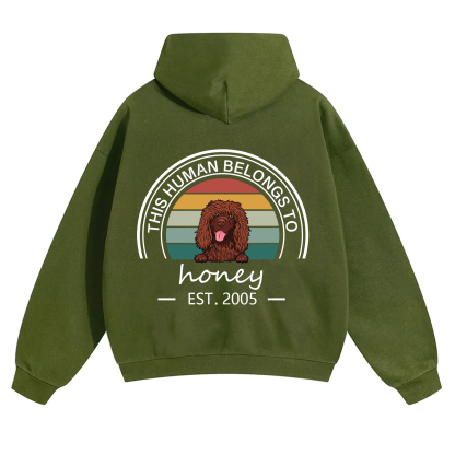 This Human Belongs To 3 - Personalized Custom Unisex Hoodie