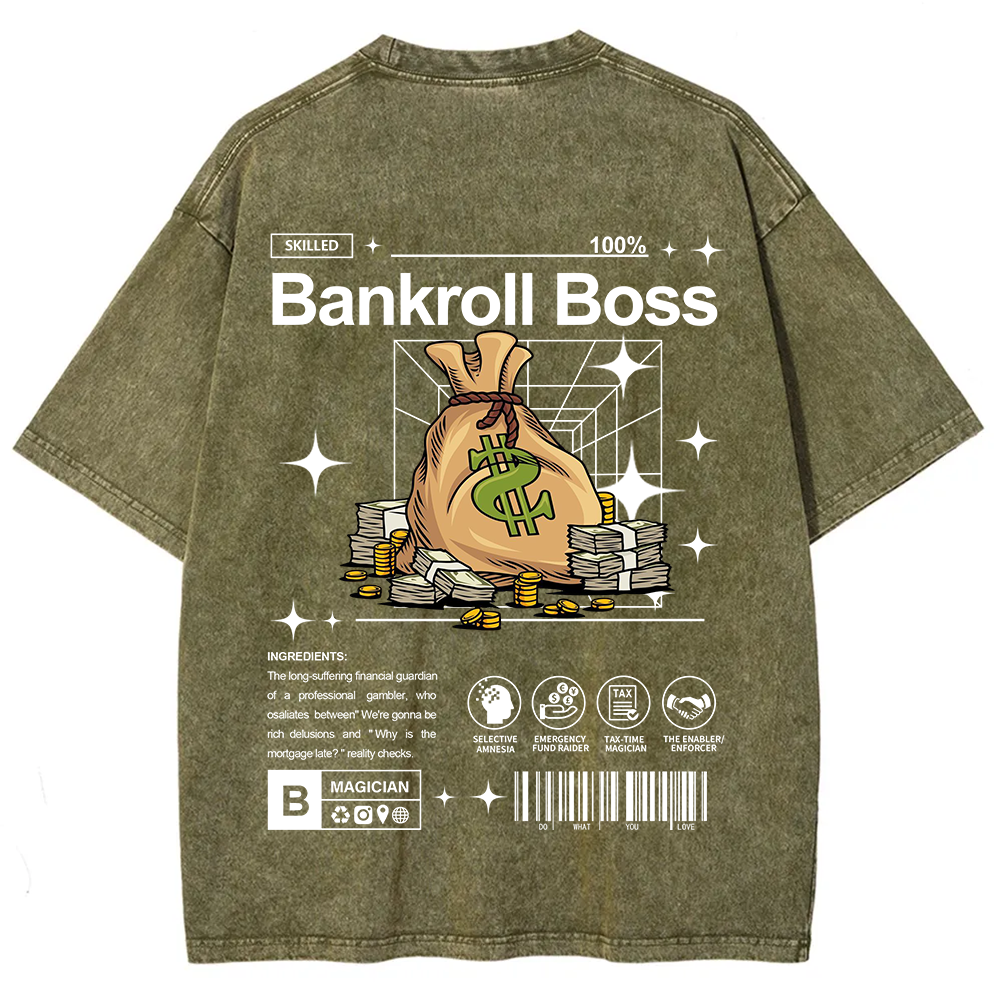 Bankroll Boss Unisex Fit Washed T-Shirt