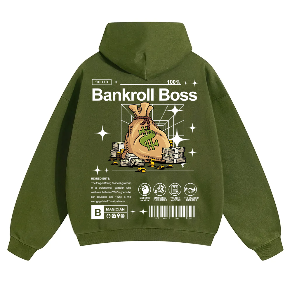 Bankroll Boss Unisex Solid Color Hoodie wearishow