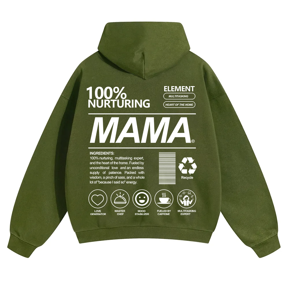 Mama Unisex Solid Color Hoodie wearishow