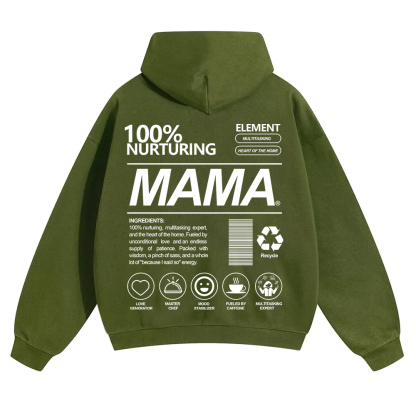 Mama Unisex Solid Color Hoodie wearishow