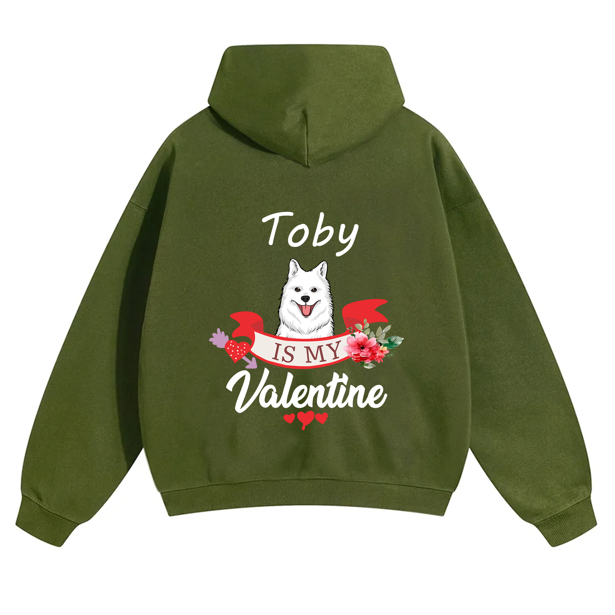 My Dog Is My Valentine Lover - Personalized Custom Unisex Hoodie