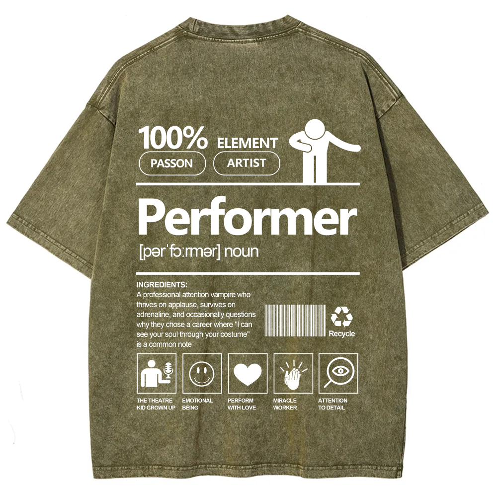 Performer Unisex Fit Washed T-Shirt