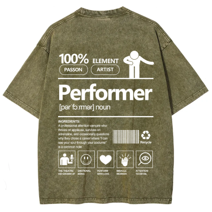 Performer Unisex Fit Washed T-Shirt
