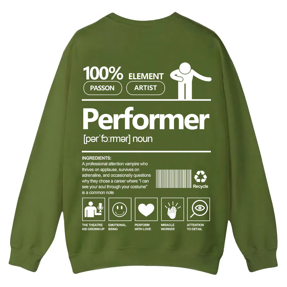 Performer Casual Crewneck Sweatshirt wearishow
