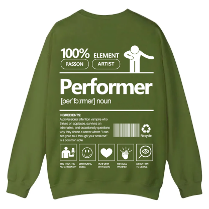 Performer Casual Crewneck Sweatshirt wearishow
